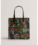 Ted Baker Beikon Womens Painted Meadow Large Icon Bag - Black - One Size