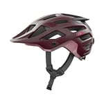 ABUS MTB-Helm Moventor 2.0 - Casque de vélo confortable pour le terrain - Casque All-Mountain - pour hommes et femmes - Rouge foncé, taille M
