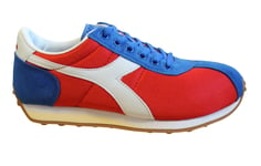 Diadora Sirio Mens Trainers Low Red Blue Textile Lace Up Casual Shoes C7392
