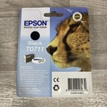 GENUINE EPSON T0711 TO711 Black cartridge vacuum sealed ORIGINAL OEM CHEETAH ink
