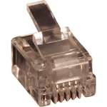 10 st Modulär kontakt RJ11 6P/4C för platt kabel