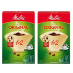 Melitta Original 1/2 Aromatic Coffee Filter Papers 40 per pack - Pack of 2