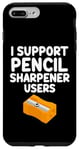 Coque pour iPhone 7 Plus/8 Plus I Support Taille-crayon Manuel Rotatif Utilisateurs Graphite