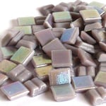 Iridescent Glass Mosaic Tiles 10mm Square 50g About 80 Tiles Lilac