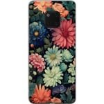 Huawei Mate 20 Pro Gennemsigtigt Telefoncover Färglada blommor