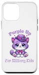 iPhone 12 mini Purple Up For Military Kids Purple Cat Case