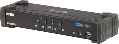 ATEN KVM-switch, 1 konsol styr 4 datorer,DVI DL/USB, 2xUSB-portar, 7.1