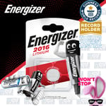 1x Energizer 2016 3V LITHIUM Coin Cell Battery CR2016 BR2016 DL2016 Expiry+