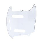 Musiclily Pro 3Ply White 12 Hole Guitar Pickguard For Fender American Mustang