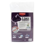 TYROL Lot de 5 Sac pour bac à litière - Fond cartonné - Résiste aux griffes - 44 x 30 cm - Pour chat