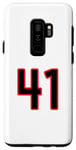 Coque pour Galaxy S9+ Numéro #41 Numéro universitaire rouge noir