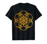 Apollonian Gasket Gold Sacred Geometry Seed Of Life Fractal T-Shirt