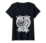 Womens Love MY MA (Black and White Version) V-Neck T-Shirt