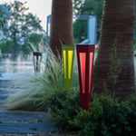 Les Jardins Aurinkokäyttöinen LED-soihtu Tinka, 62 cm, harmaa