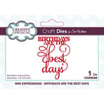 Sue Wilson - Mini Expressions - Birthdays are The Best Days - Craft Die die Size 4.8 x 6.3 cm