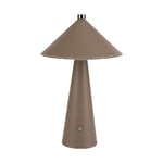 3W LED Bordslampa - Uppladdningsbar, Touch-Dimbar, 3i1, Brun, Hus. - Dimbar : Dimmer inbyggd, Kulör : 3-i-1