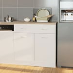 vidaXL køkkenbordplade 80x60x2,8 cm spånplade marmortekstur beige
