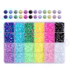 Resin Glitter 3D Rhinestones AB Platt rygg Glänsande stenar Nail art Mixed Pack Nail Gems Crystal Strass Tillbehör 63