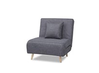 Leader Lifestyle Sofabed, Pebble Grey, Chair Dimensions: W78 x D89 x H81cm