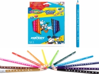 Patio Triangulära pennor 12 stycken 13 färger + vässare Colorino Kids Mickey
