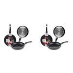 IBILI Indubasic Frying Pan, Aluminium, Black, 16 x 16 x 6 cm (Pack of 2)