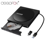 Deepfox Lecteur CD-RW DVD-RW Externe Portable Type C USB3.0 CD DVD ROM Drive Writer Rewriter Burner Pour MacBook Air/Pro Laptop,KLJ67