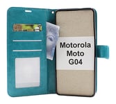 Crazy Horse Wallet Motorola Moto G04 (Turkos)