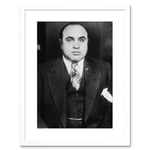 Al Capone 1935 Photo Mafia Chicago Gangster Artwork Framed Wall Art Print 9X7 Inch