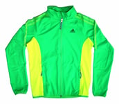 Adidas Boys Green Yellow Midsky Sports Jacket Size 9-10 Years