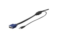 StarTech.com 15 ft. (4.6 m) USB KVM Cable for StarTech.com Rackmount Consoles - VGA and USB KVM Console Cable (RKCONSUV15) - video / USB kabel - 4.6 m