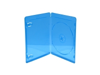 MediaRange BOX39-50, Blu-ray-fodral, 1 diskar, Blå, Transparent, Plast, 120 mm, Dammresistent, Reptålig