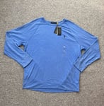 Ralph Lauren Polo Blue Jumper Sweater Mens Size XL BNWT RRP £135 Long Sleeve
