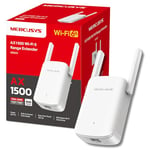 Mercusys WiFi Extender Booster AX1500, 1500Mbps Dual Band WiFi 6 Repeater, Works with Any Router, Built-In Access Point Mode, MERCUSYS App Control, Easy One-Touch Setup Internet Booster (ME60X)