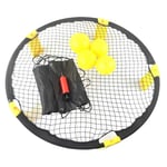 XOYZUU Spike Battle Ball Game Set,3 Ball Game Kit - Include Playing Net, 3 Balls, Carring Bag, Rule Book-Drawstring Bag,Played Indoors/Outdoors, Lawn, Beach, Park, Gift for 14+Teens
