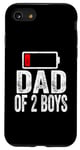 iPhone SE (2020) / 7 / 8 Dad of 2 Boys low battery from Son Father's Day Birthday Case