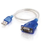 C2G /Cables to Go 26886 Câble Adaptateur USB vers DB9 série RS232 Bleu 0,5 m