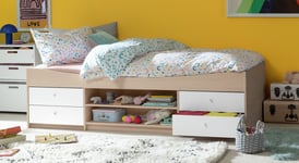 Argos Home Malibu Cabin Bed Frame - White and Acacia