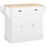 Kitchen Storage Trolley with Adjustable Shelf Rolling Kitchen Island