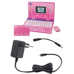 VTech Genius XL Color Pro Bilingue Rose - Ordinateur Enfant 6-11 Ans - 90 Activités - Écran Couleur - Adaptateur Inclus