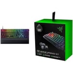 Razer Huntsman V2 (Red Switch) - UK Layout + PBT Keycap Upgrade Set - Classic Black - US/UK