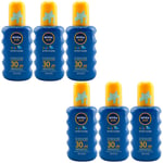 Nivea Sun Kids Protect & Play 6 X 200ml Sun Spray LSF30 Waterproof -for Children