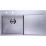 Lavabo Kubus 901L soft kjøkkenvask, 90x50 cm, rustfritt stål