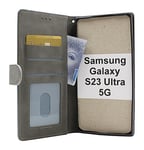Zipper Standcase Wallet Samsung Galaxy S23 Ultra 5G (Grå)