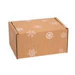 Only Boxes Lot de 4 boîtes de rangement en carton kraft de Noël Taille S