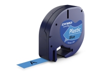 DYMO LetraTAG - Palst - blå - Rulle (1,2 cm x 4 m) 1 kassett(er) tejp - för LetraTag LT-100H, LT-100T