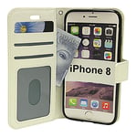 Crazy Horse Wallet iPhone 8 (Vit)