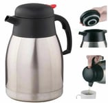 New Stainless Steel Double Wall 2 L Jug Vacuum Thermos Flask Teapot Coffee