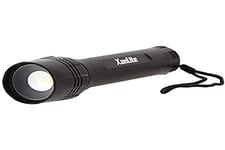 Xanlite TO1500L Métallique Ultra 3 Modes D'Éclairage Puissante 1500Lm-Lampe De Poche LED Piles Incluses-Lampe Torche Longue Portée De 300m-TO1500L, Noir