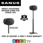 SANUS WSSE3A1 Black Single Height-Adjustable Speaker Stands for Sonos Era 300™