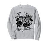 Photographer Storyteller Vintage Camera Flowers Photography Sweatshirt